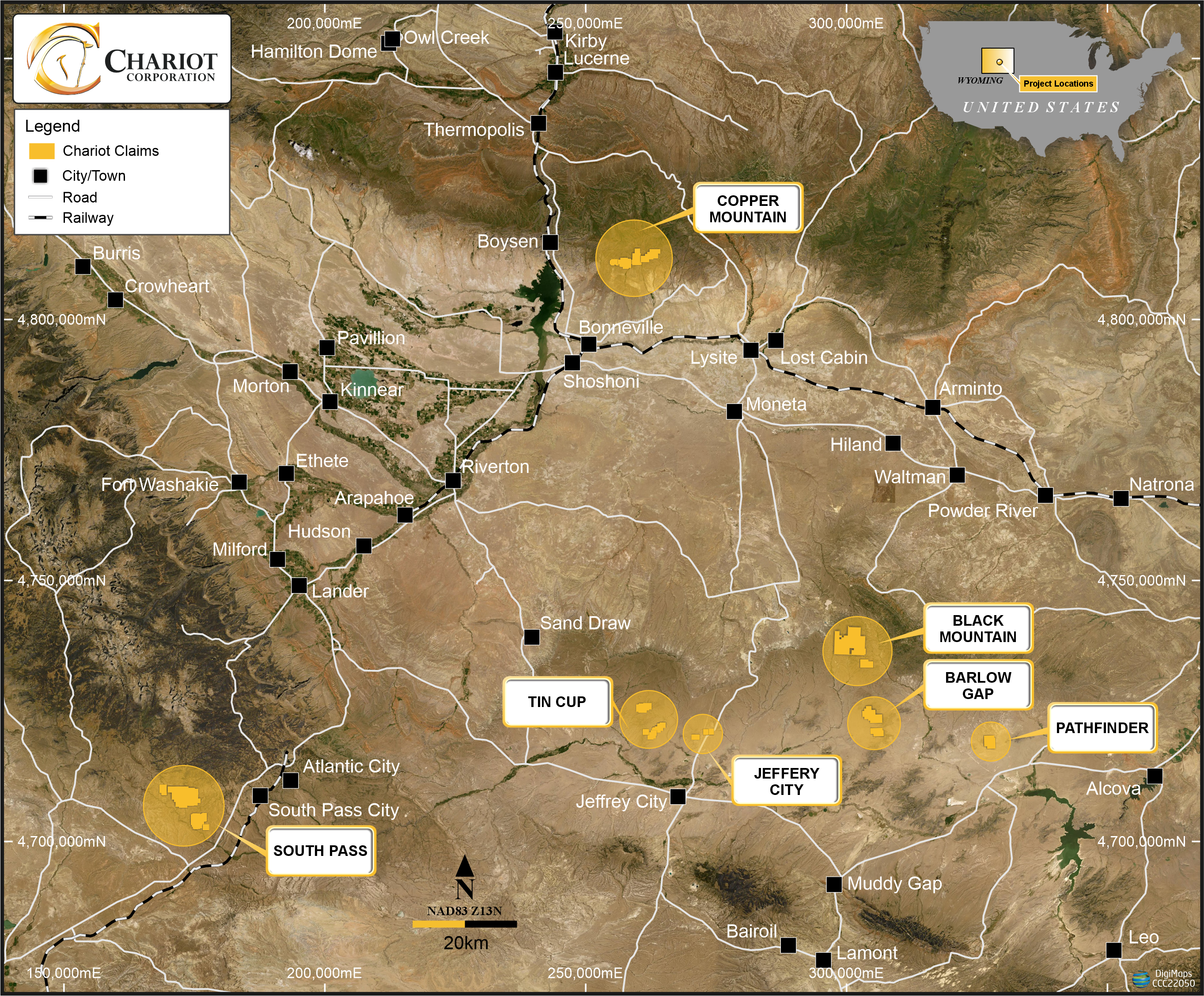 Chariot's Wyoming Lithium Projects